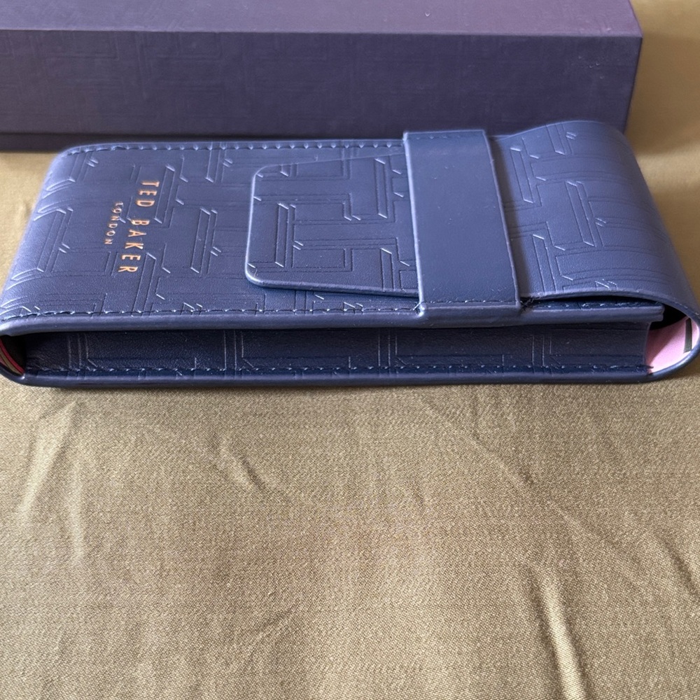 Ted Baker Navy Embossed pouch - Picture 5 of 5